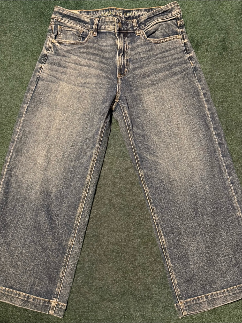 American Eagle Baggy Wide Leg Crop Jeans